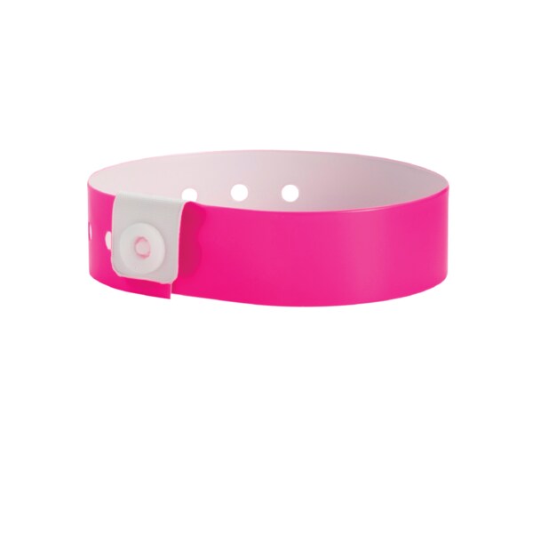 Nevs Wristband - Vinyl - Solid 1-1/8" x 10-7/8" Pink WB-0033 - main